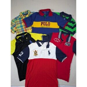 Lot 6 Ralph Lauren Polo Big Pony Button Up Shirts Boys Size XL (18/20) Mens S
